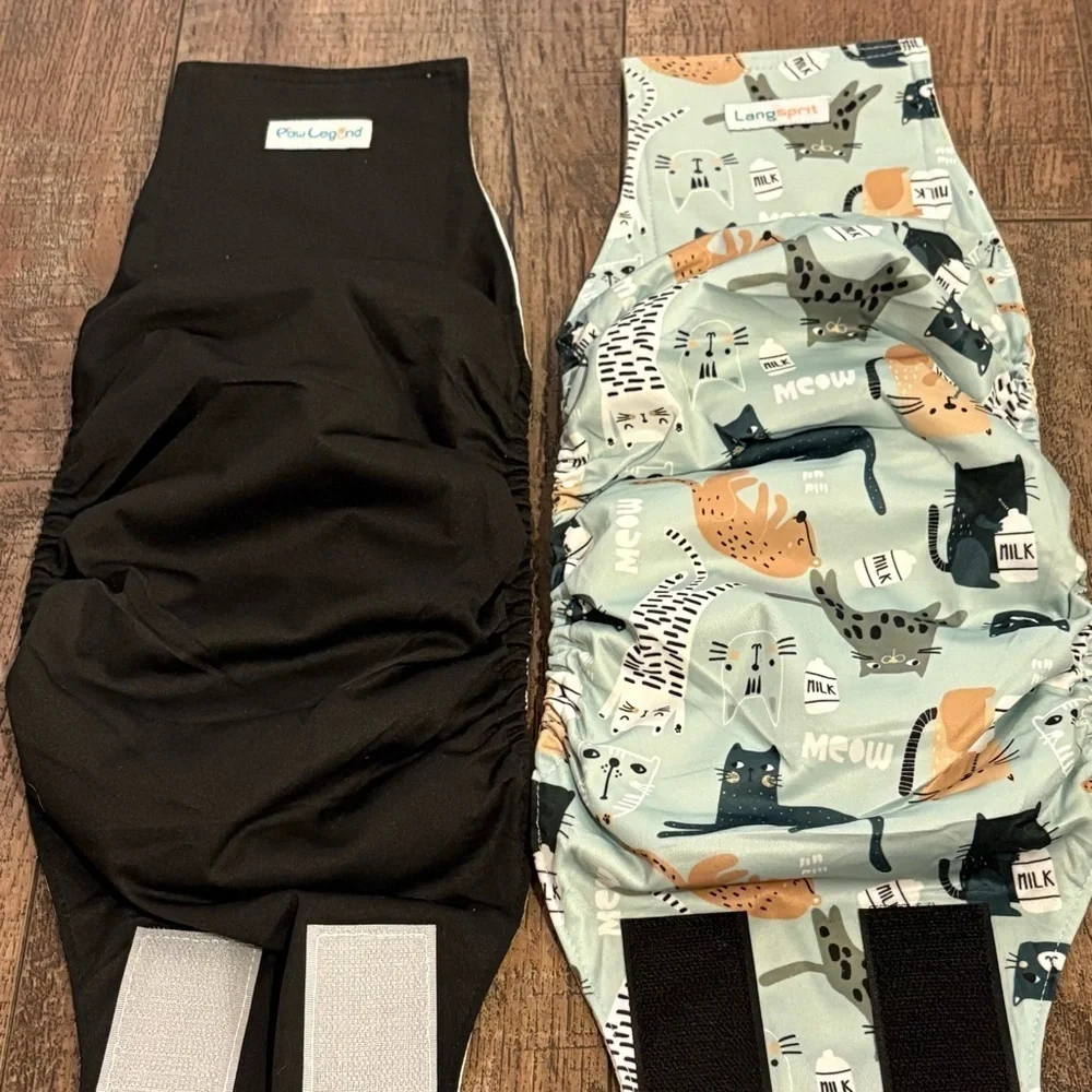 🆓 With $15 Purchase: NWOT 2 Male Dog Diapers / Belly Bands Size Medium